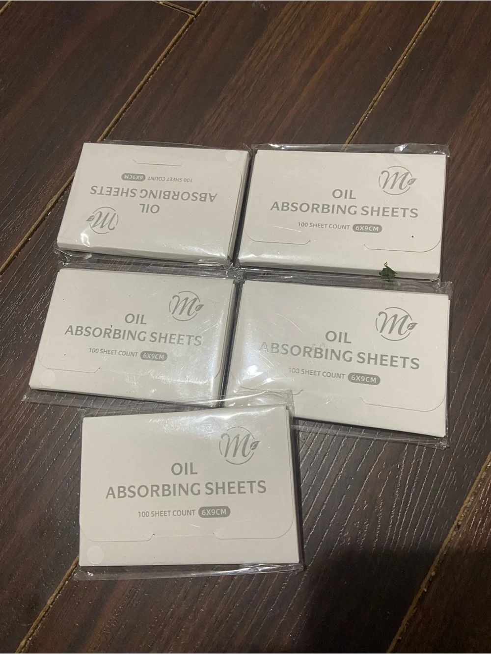 5 Pk Bamboo Charcoal Oil Blotting Sheets for Face | 100/ 1 PCK | Natural Oil Abs